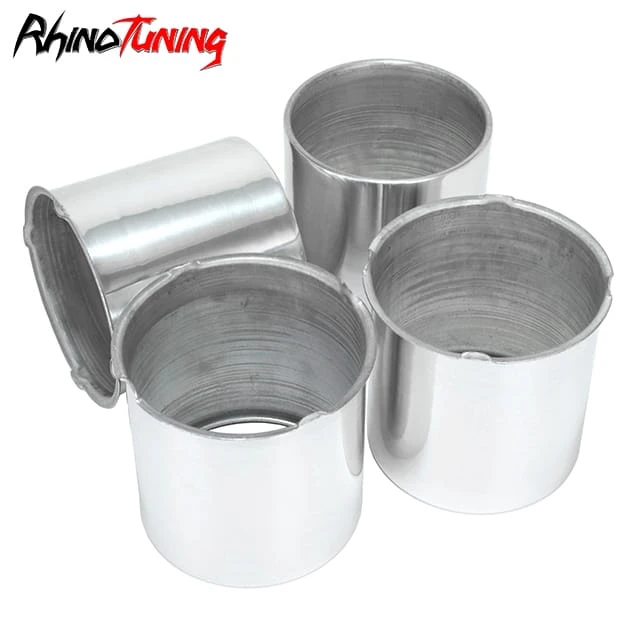 4.25in Opened End Polished Aluminum Truck / Trailer Push Through Center Caps  