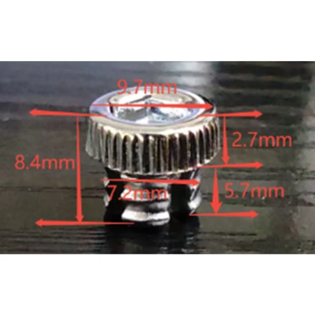 100pcs 9.7mm 0.38in Wheel Rivets Replacements for 7.2mm 0.28in Lip Hole Chrome