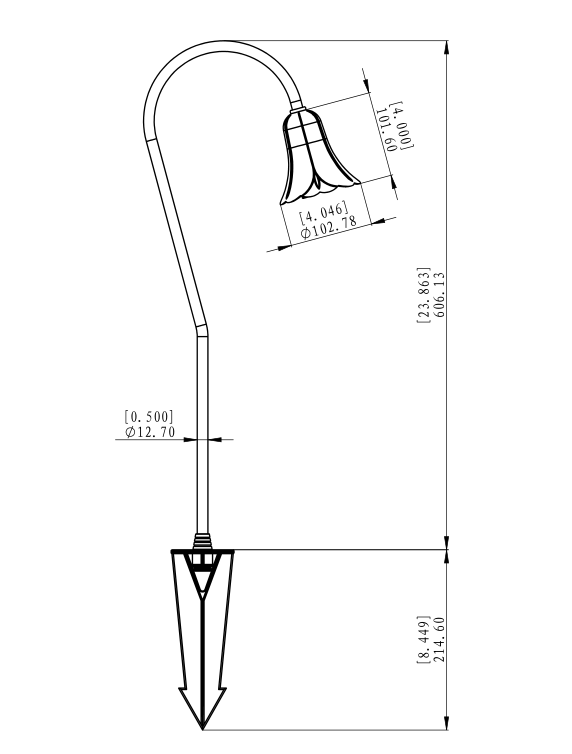 Brass Landscape Path Light, PTB217,Antique brass Path Lights