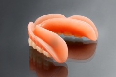 removable-full lower acyrlic denture with soft lining