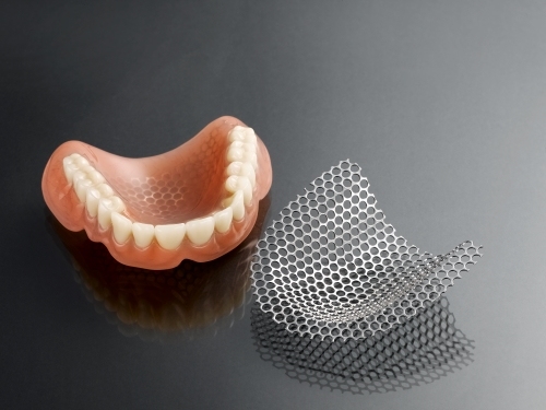 Upper Full Acrylic Denture with metal mesh