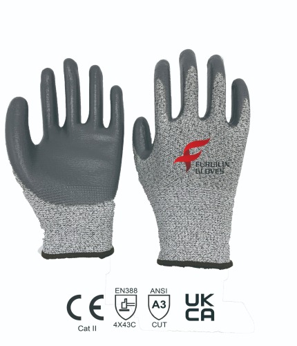 13 gauge HPPE cut 5 liner with nitrile smooth palm coating