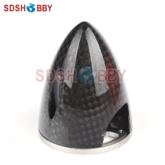 RC Model 2.5"(63.5mm) Carbon Fiber Bullet Spinner with Aluminum Back Plate 3K Surface Processing