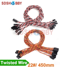 10Pcs*Heavy Duty 22# /22AWG Servo Twisted Wire 450mm