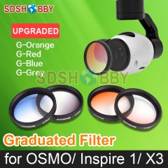 1pc Sunnylife Lens Filter Graduated Filter Graduated Orange/ Red/ Blue/ Grey X3 Filter for DJI OSMO / OSMO+/ Inspire 1