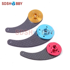 6STARHOBBY 50mm Carbon Fiber Single Servo Horn with 25T Futaba/ 24T Hitec/ 23T JR Servo Plate for 50-80cc Gasoline Airplane