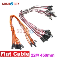 10Pcs*22# / 22AWG Heavy Duty Servo Extension Flat Cable 450mm