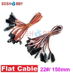 10Pcs*22# / 22AWG Heavy Duty Servo Extension Flat Cable 150mm