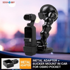 Sunnylife Aluminum Alloy Adapter Kit Car Clamp Clip Sucker Mount for POCKET 2/OSMO POCKET/GOPRO