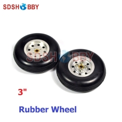 1pc 3in/78mm D78*H24*5mm Rubber Wheel with CNC Aluminum Hub for RC Airplane