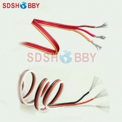 DIY Futaba /JR Color 22# 22AWG Servo Extension Cable/ Flat Cable 1M without Connector