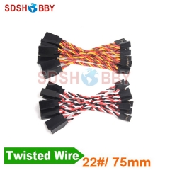 10Pcs*Heavy duty 22# /22AWG Servo Twisted Wire 75mm