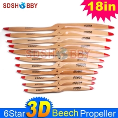 1pc 6STARHOBBY 3D Wooden Propeller/ Beech Propeller 18A 18B 18*8 18*10 18x8 18x10 for RC Gasoline/ Petrol Airplane