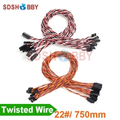 10Pcs*Heavy Duty 22# /22AWG Servo Twisted Wire 750mm