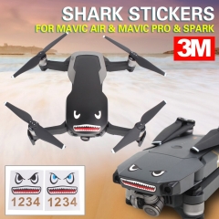 3M Film Shark Facial Expression Stickers Smartphone Decals DIY Accessory for MAVIC 3/MINI SE/AIR 2S/MINI 2/MAVIC AIR 2/MAVIC MINI/2