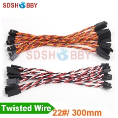 10Pcs*Heavy Duty 22# /22AWG Servo Twisted Wire 300mm