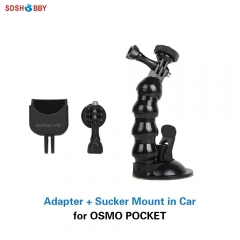 Sunnylife Adapter Kit Car Clamp Clip Sucker Mount for POCKET 2/OSMO POCKET Gimbal Camera