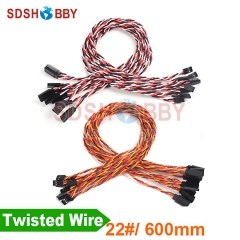 10Pcs*Heavy Duty 22# /22AWG Servo Twisted Wire 600mm