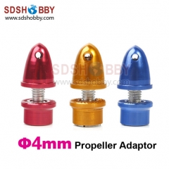 Aluminum Bullet Propeller Adaptor 4.0mm (Blue/ Red/ Yellow Color)