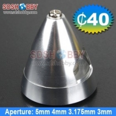 40mm Aluminum Alloy Spinner For Electric Prop With 5mm/ 4mm/ 3mm/ 3.175mm Aperture