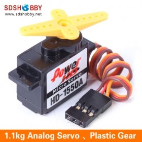 Power HD 1.1kg/ 5.9g Analog Servo HD-1550A With Plastic Gear (Compatible With FUTABA/JR)