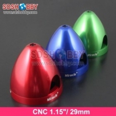 1.15in/ 29mm CNC Metal Electric Spinner With Super Light Weight For Electric Airplane-Red/Green/Blue
