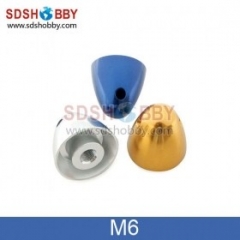 Aluminum Adaptor Spinner For RC Model Airplanes M6 D32 X H30 Mm-Blue/ Silver/Yellow Color