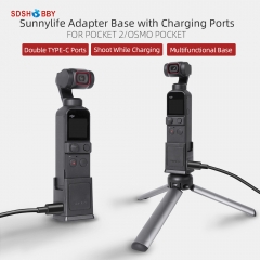 Sunnylife Adapter Base Double Type-C Charging Ports Adapter Connector for Pocket 2/Osmo Pocket