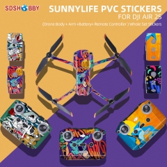 Sunnylife PVC Stickers Protective Film Scratch-proof Decals Skin for DJI Air 2S