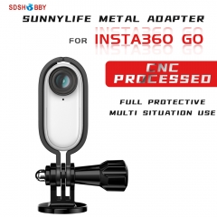 Aluminum Alloy 1/4 Adapter Protective Frame Mount Bracket Stabilizer for Insta360 Go Camera
