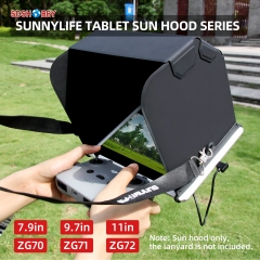 Sunnylife ZG70 Tablet Sun Hood 7.9/9.7/11in Remote Controller Sunshade Foldable Magnetic PU Leather Hood for Mavic 3/Mini/ Mavic Air 2S/Mavic 2, etc.