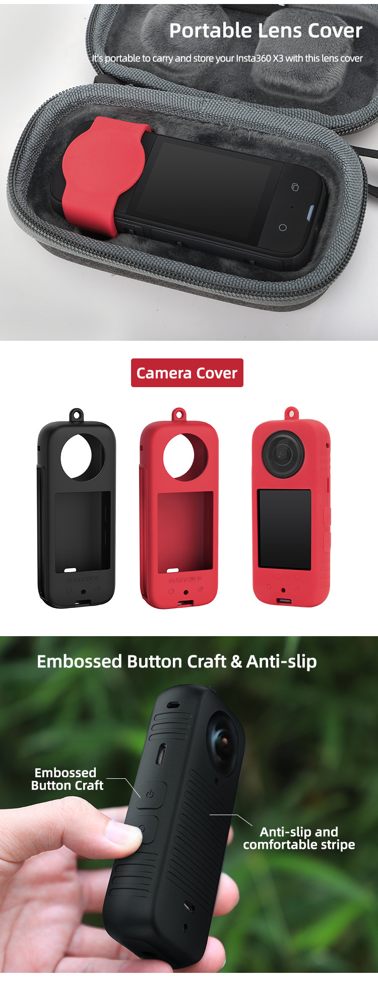 Silicone Case For Insta360 X3 Camera scratch Proof Protector - Temu