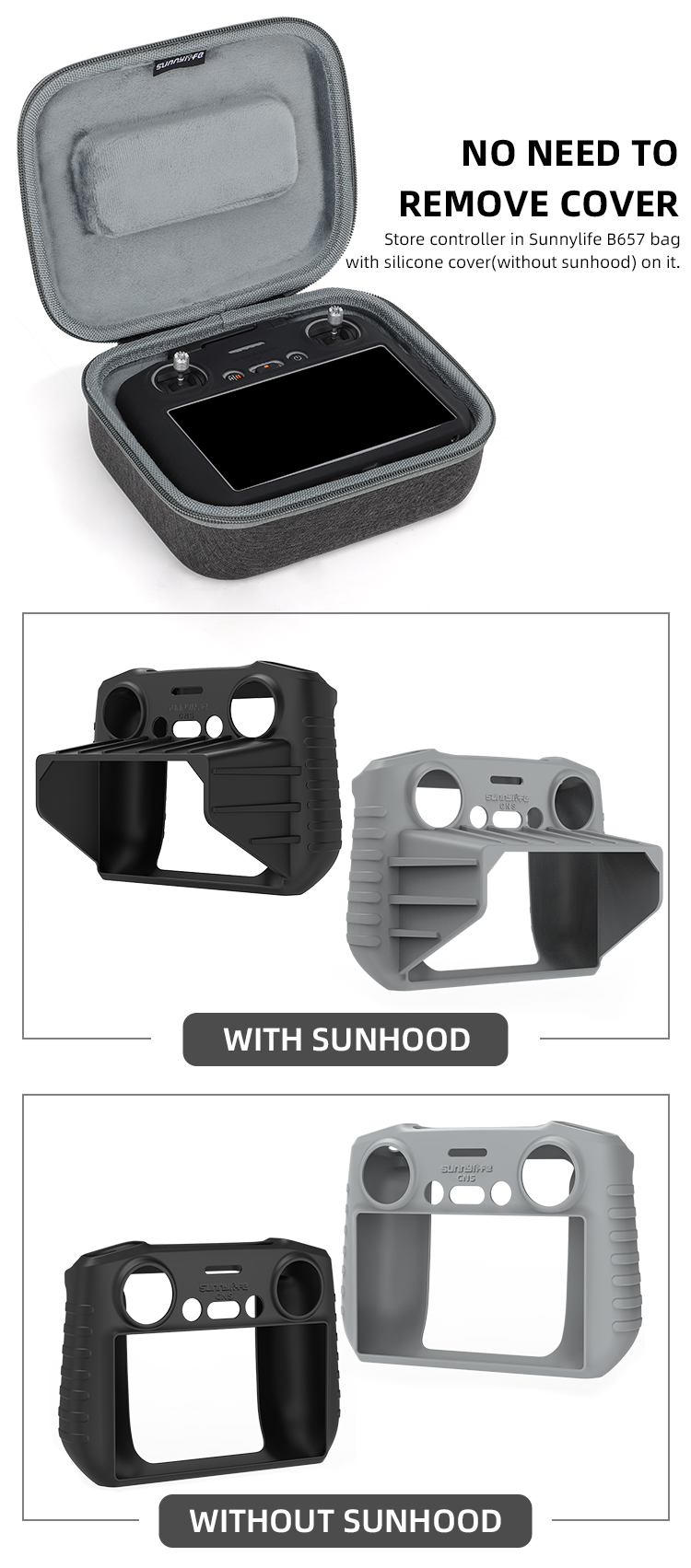 DJI RC 2 Silicone Case, Sun Hood