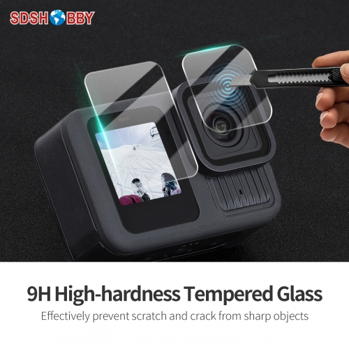 Sunnylife 1 Set 2 Sets Tempered Glass Film Screen Lens Protector HD Clear Protective Film Scratch-proof Accessories for GoPro Hero 13 Black