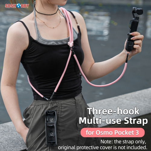 Sunnylife Neck Strap Crossbody Hanging Sling Hands-free Anti-fall Rope 1/4" Screw Neck Lanyard Shoulder Strap for Osmo Pocket 3