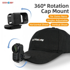Sunnylife Baseball Hat Clip Mount Baseball Cap Clamp Quick Release Mount Camera POV Vlog Holder Accessories for Osmo Nano