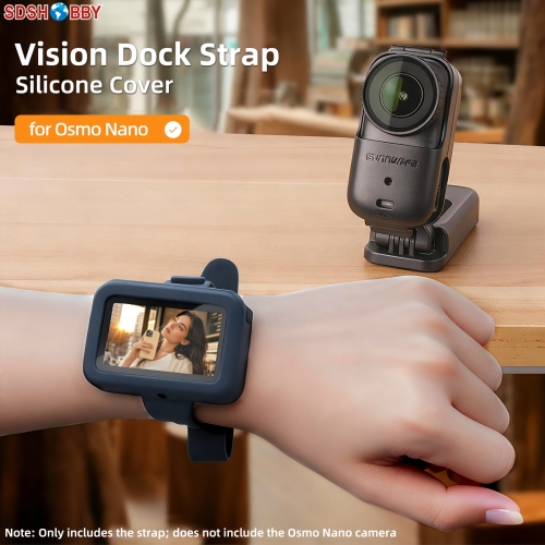 Sunnylife Vision Dock Strap Wristband Expansion Band Silicone Protective Cover Bicycle Strap Cat Collar for Osmo Nano