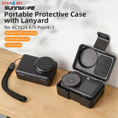 Sunnylife Portable Protective Case with Lanyard Shock-proof Storage Box Mini Storage Case Dust-proof Accessories for ACTION 6/5 Pro/4/3