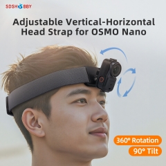Sunnylife  360°Rotation Vertical-Horizontal Head Strap with Adapter Adjustable Head Lanyard Braided Safe Rope for Osmo Nano