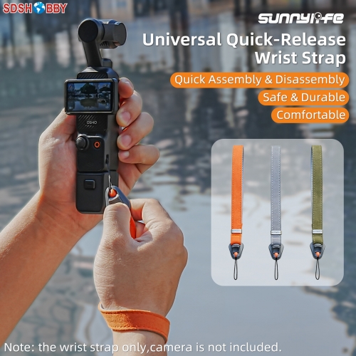 Sunnylife Universal  Quick-Release Wrist Strap Adjustable Wrist Lanyard Soft Safe Rope for Action Camera