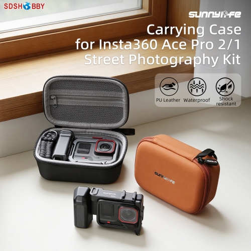 Sunnylife Portable Carrying Case Mini Handbag Storage Accessories for Insta360 Ace Pro 2/1 Street Photography Kit