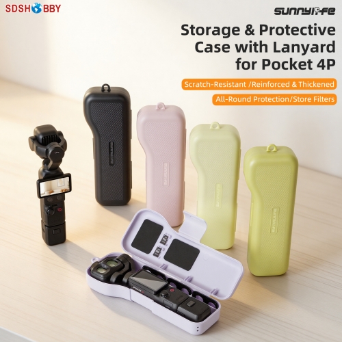 Sunnylife Protective Case Gimbal Camera Protector with Lanyard Shock-proof Protective Cover Storage Box Accessories for Osmo Pocket 4P