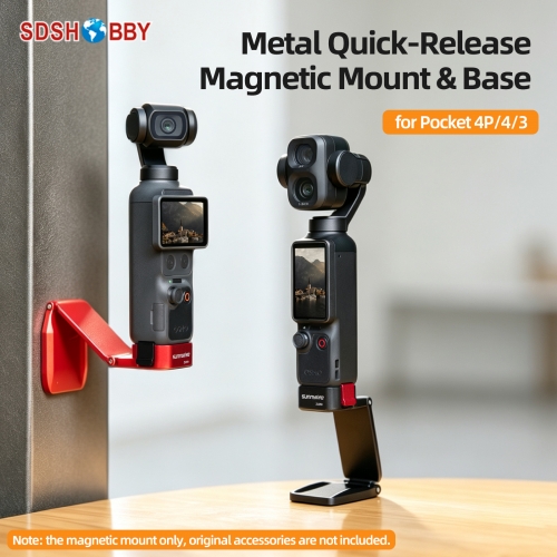 Sunnylife Metal Quick-Release Magnetic Mount Tabletop Base Bracket Angles Adjustable Accessories for Osmo Pocket 4P/4/3