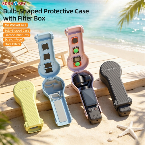 Sunnylife Bulb-Shaped Protective Case with Filter Box Shock-proof Protective Cover Accessories for Osmo Pocket 4/3