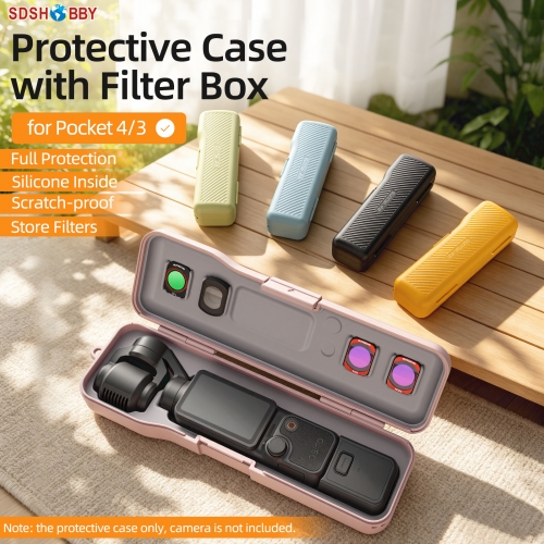 Sunnylife Protective Case with Filter Box Shock-proof Storage Box Protective Cover Accessories for Osmo Pocket 4/3