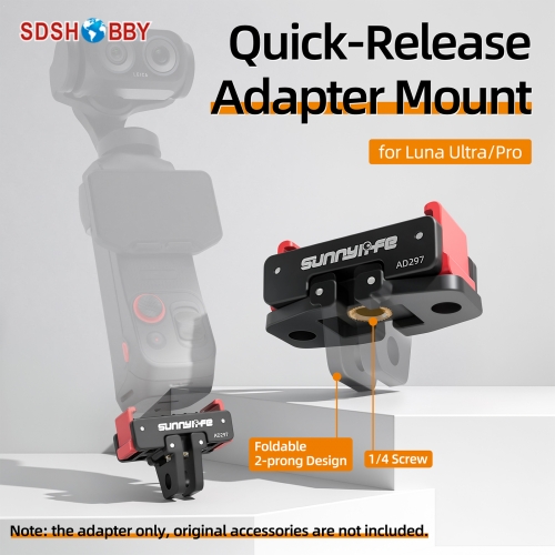 Sunnylife Foldable Quick Release Adapter Mount Action Camera Selfie Stick Tripod Adapter Accessories for Insta360 Luna Ultra/Pro