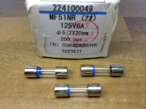 The original Japanese MF51NR 6A 125V Kasahara imported color ring glass tube fuse 5X20 FUSE