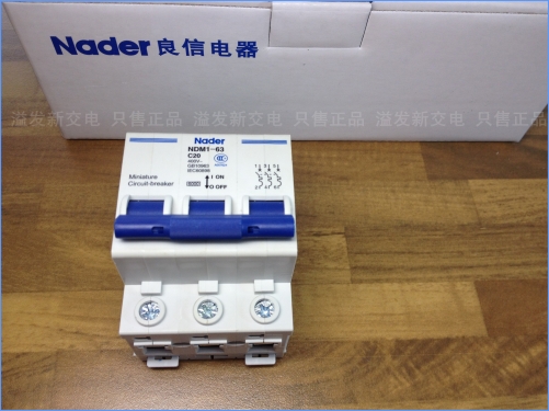 Nader letter NDM1-63 C20 genuine new air switch 3P20A miniature circuit breaker