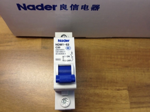 Nader letter NDM1-63 C20 genuine new miniature circuit breaker 1P 20A air switch