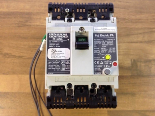 Fe Fuji EG103CUL100 leakage circuit breaker 3P100A 100-230-440V 30MA original authentic